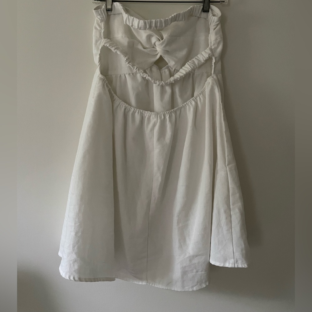 Women Summer Dresses Sleeveless White With Pockets. Fits like XL - Picture 12 of 12
